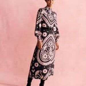 Bowen heart cuffed jersey midi dress with pockets 12